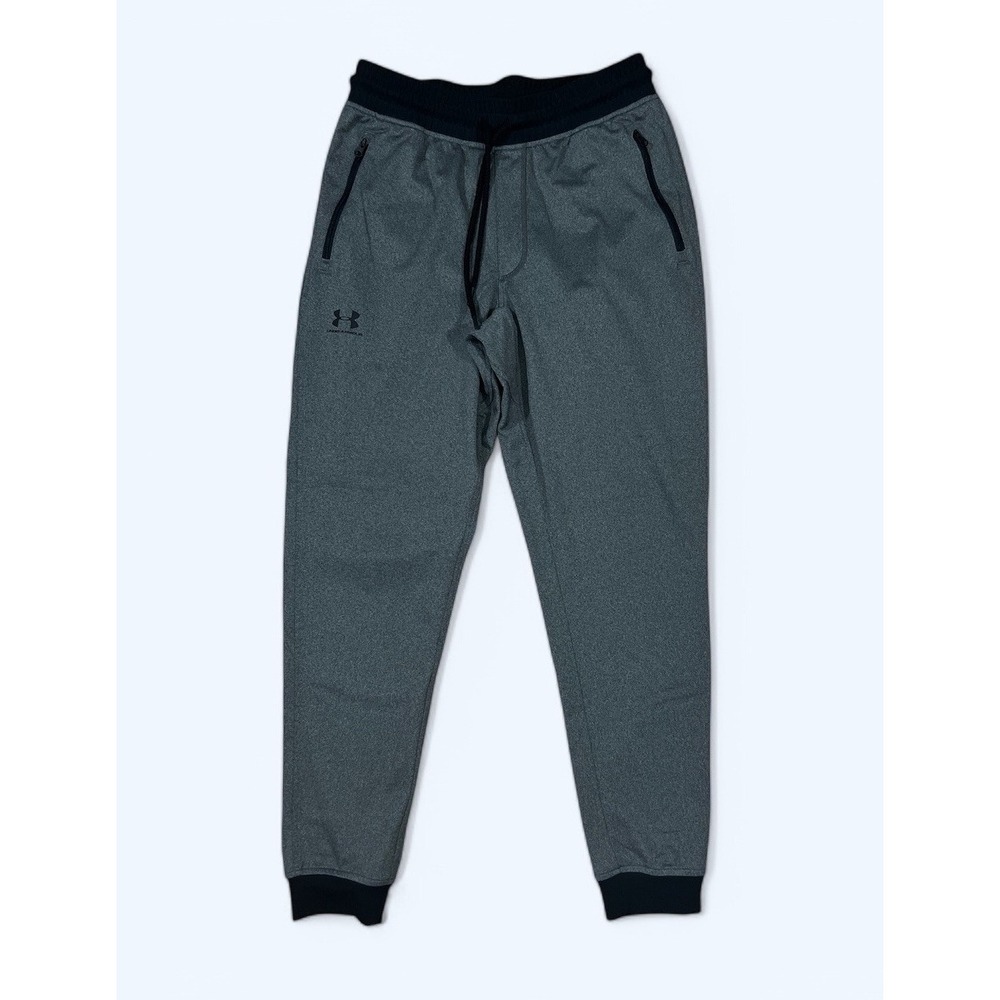 Under Armour Men's Tricot Joggers Sweats Sweatpants Mens MEDIUM Zip Pockets